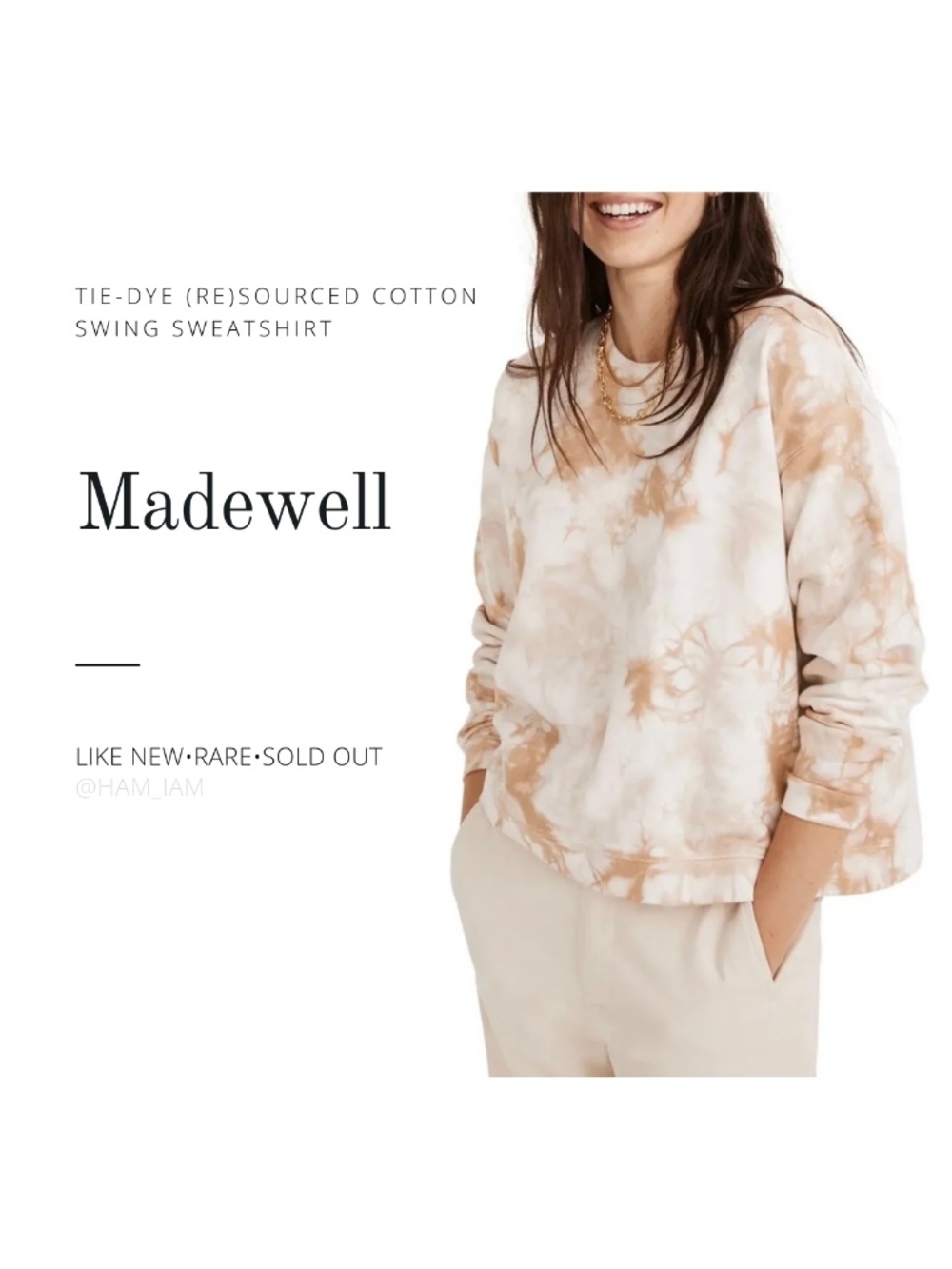 SOLD OUT Madewell Tie-Dye (Re)sourced Cotton Swing Sweatshirt